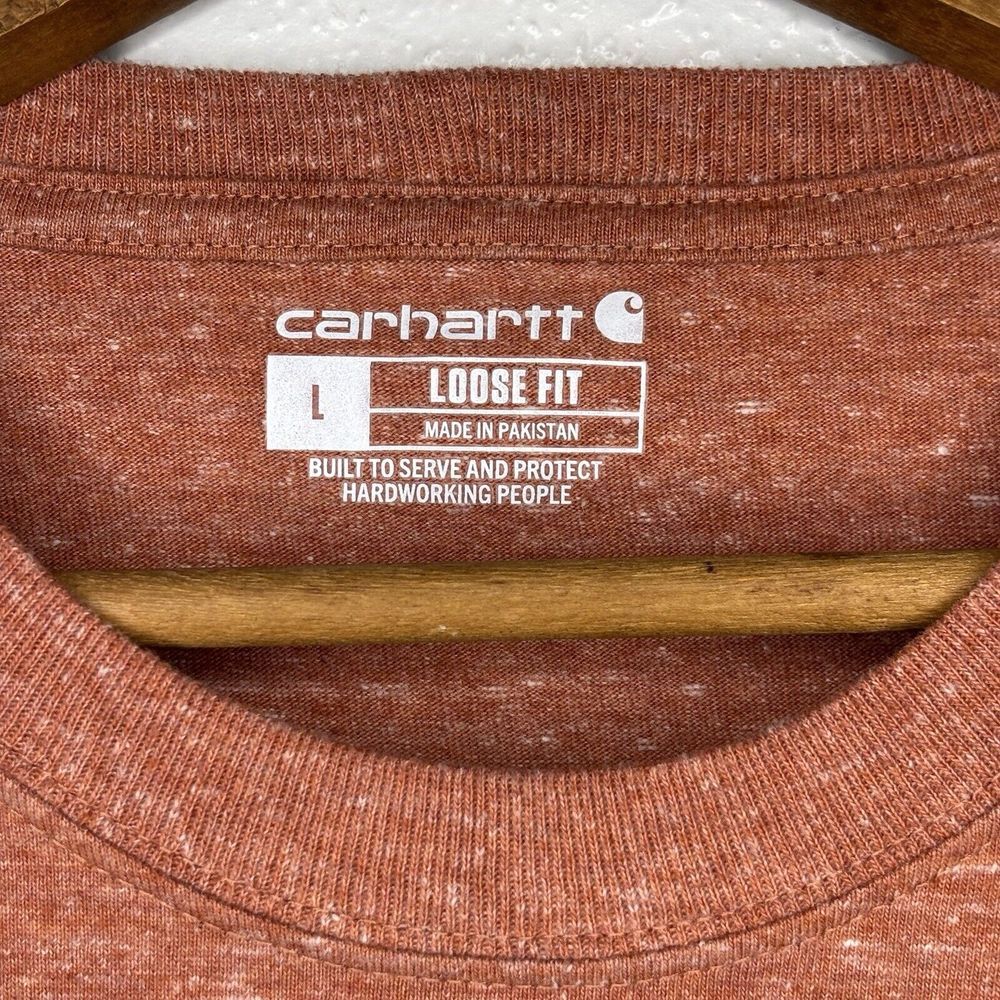 Carhartt Men's Loose Fit Heavyweight Graphic T-Shirt Terracotta Heather Orange - Picture 3 of 8